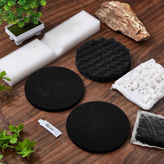 24 Pcs Aquarium Filter Media Kit Compatible