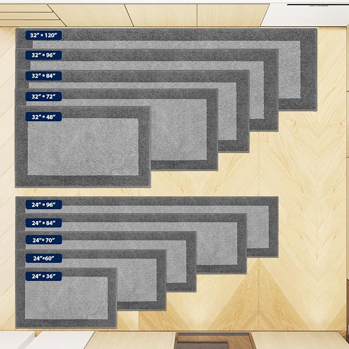Machine Washable Runner Rug 32" x 96", Non Slip Kitchen Mat