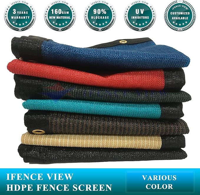 Ifenceview 6'x1' to 6'x100' Brown Shade Cloth Panels Fence Privacy Screen