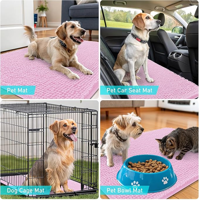 OLANLY Dog Door Mat for Muddy Paws 24x16, Absorbs Moisture and Dirt, Absorbent