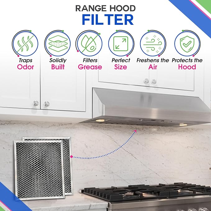Stove Hood Vent Filter 10.5" x 8.8" 41F 97007696 Fits Nutone & Broan Range Hood