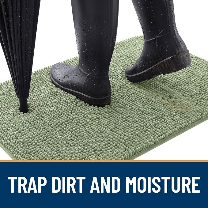OLANLY Dog Door Mat for Muddy Paws 34x21, Absorbs Moisture and Dirt, Absorbent