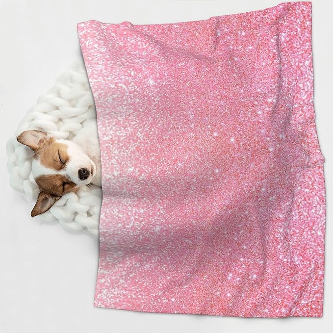 Waterproof Dog Blanket Soft Pet Blanket for Puppy Cat, Fleece Cat Throw Blankets for Furniture Bed Couch Sofa Reversible - Sparkly Glitter