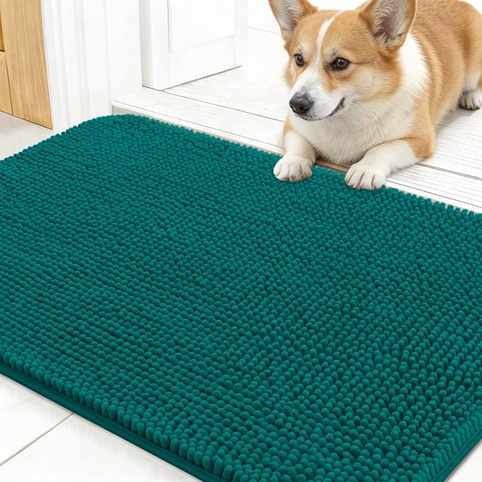 OLANLY Dog Door Mat for Muddy Paws 30x17, Absorbs Moisture and Dirt, Absorbent