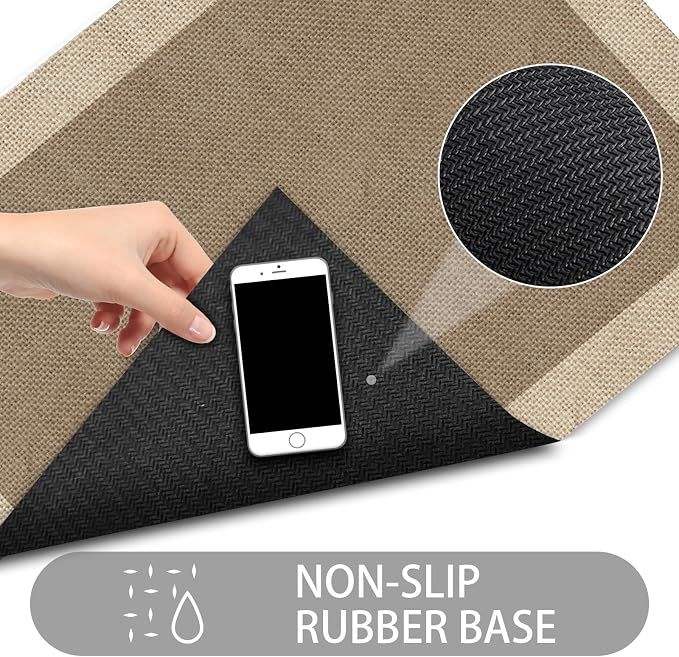 Ultra Thin Door Mat Indoor Entrance, 1/10 in Thin Door Mats