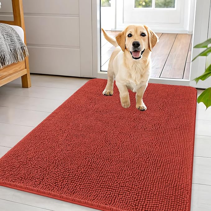 OLANLY Dog Door Mat for Muddy Paws 44x32, Absorbs Moisture and Dirt, Absorbent
