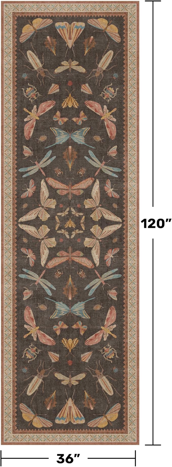 Hazo Haus Non Slip Hallway Runner Rug 3x10, Soft Low Pile Kitchen Floor Mat