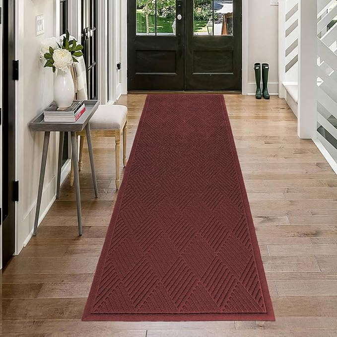 HIYARD Durable Front Door Mat, Absorbent Muddy Dirt Resist Welcome Door Mats
