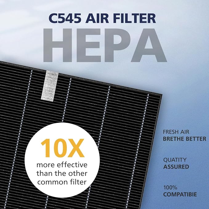 2 Pack C545 HEPA Smoke Replacement Filter S Compatible