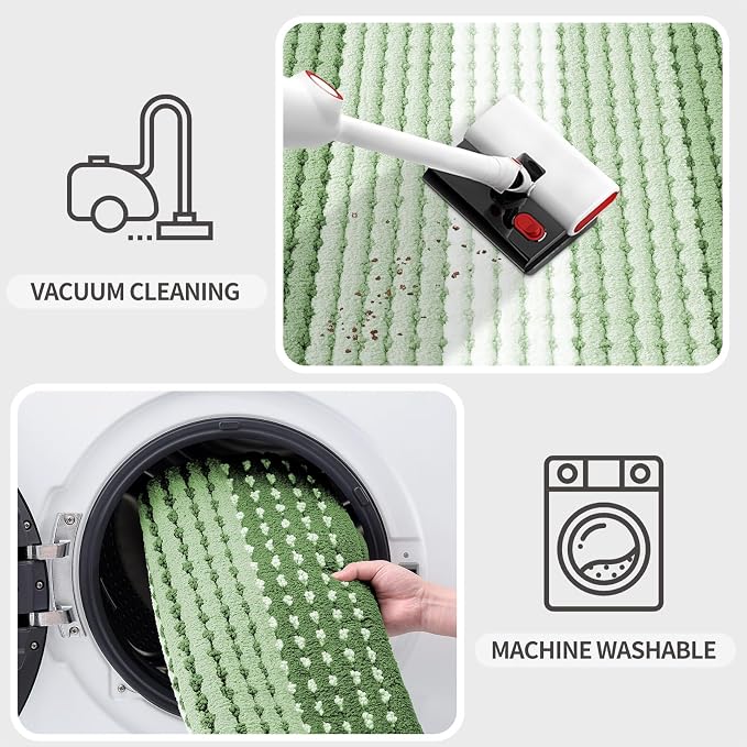 Kitinjoy Indoor Outdoor Door Mat, 59x36 Non-Slip Absorbent Dirt Trapper