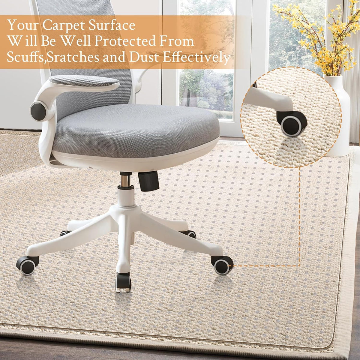 KMAT Office Chair Mat for Carpet, Computer Desk Mat