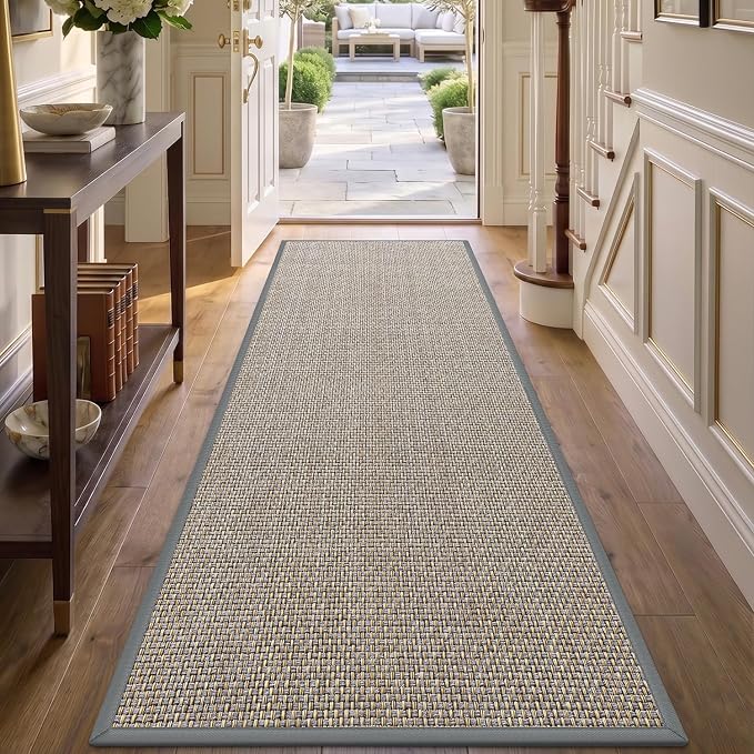 DEX Hallway Runner Rug 2'4''x8, Non Slip Rubber Backing Inside Entryway Carpet