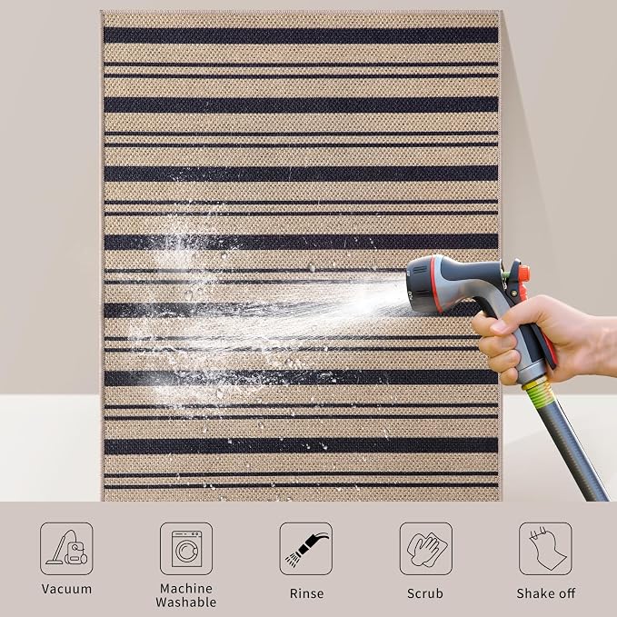 Tangsoo Stripe Easy Jute Rug 4x6
