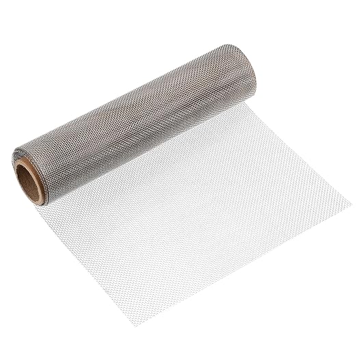 uxcell 14 Mesh 39" x 10" Woven Wire Mesh, 316 Stainless Steel Air Vent Filter