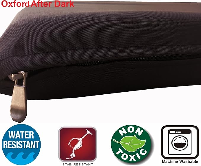 Dogbed4less Shredded Memory Foam Pillow Dog Bed with Waterproof Liner and Machine Washable Cover (After Dark Oxford, Large 48"X29")