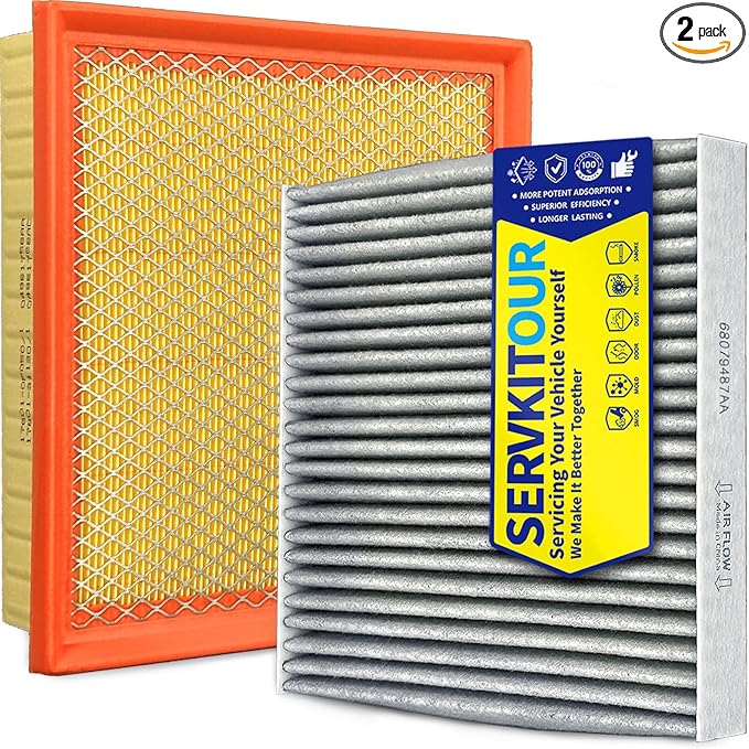 Cabin Engine Air Filter Set for Grand Cherokee 3.6L/5.7L/6.4L, for Durango