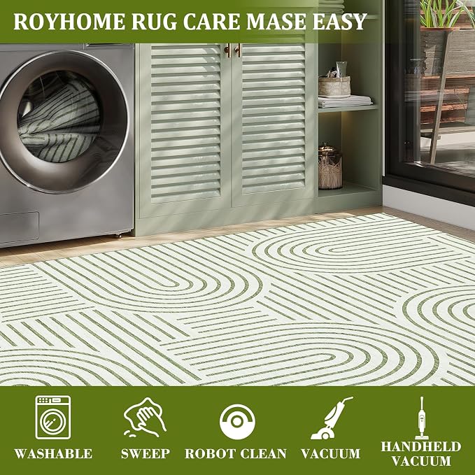 ROYHOME Modern Rug 2.5x8 Runners
