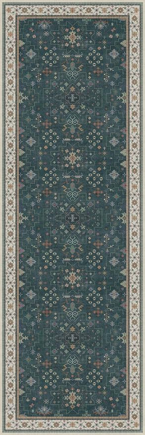 Hazo Haus Dark Green 2x6 Kitchen Rug