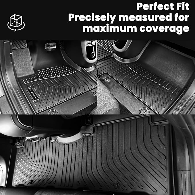 Auxko All Weather Floor Mats Cargo Mat Fit for 2024 2025 2026 Chevrolet Blazer EV TPE Liners Accessories All Season Guard Odorless Anti-Slip Black