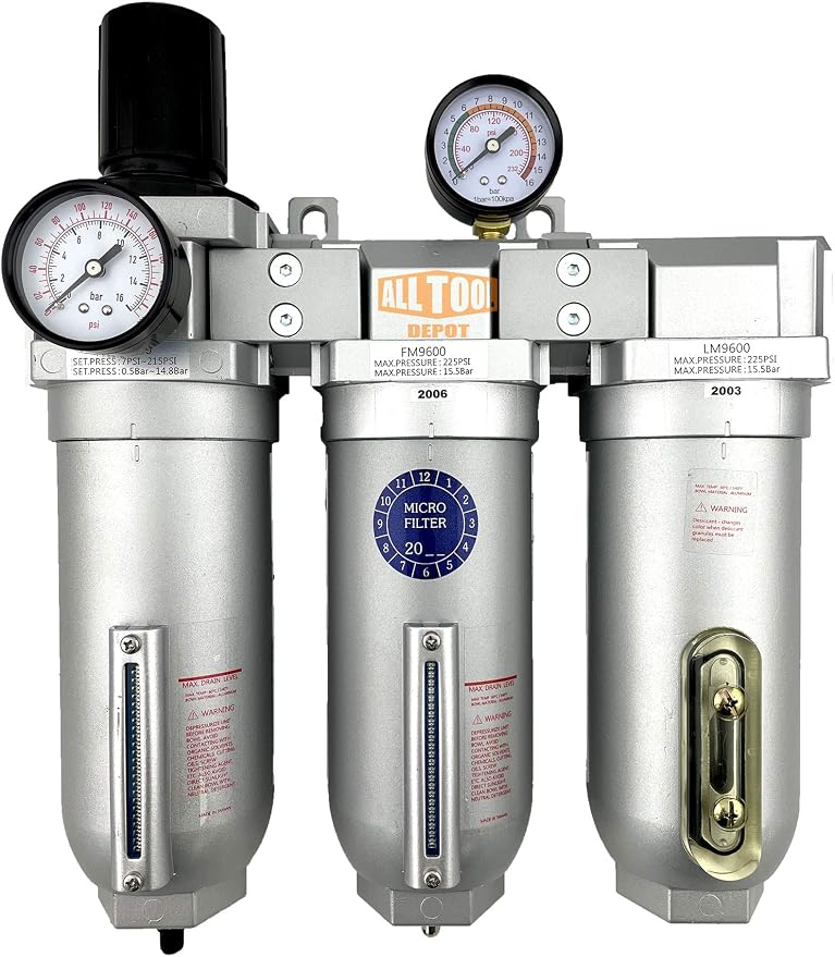 1" NPT SUPER DUTY Industrial Grade Filter Regulator Coalescing Desiccant Dryer