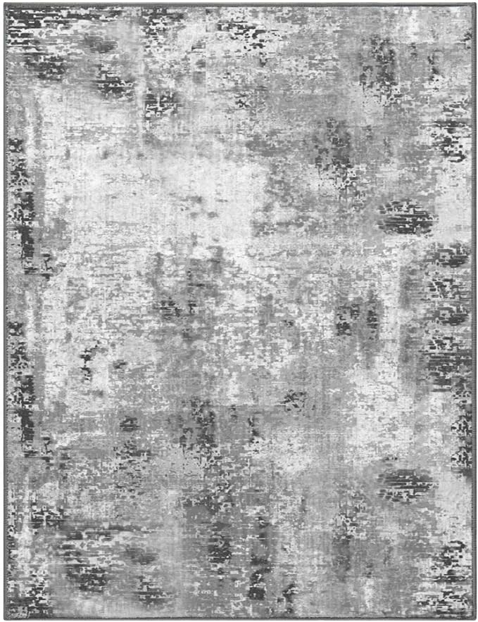 Entrance Rugs Indoor 2x3 Grey Entry Rug Washable Abstract Small Area Rug