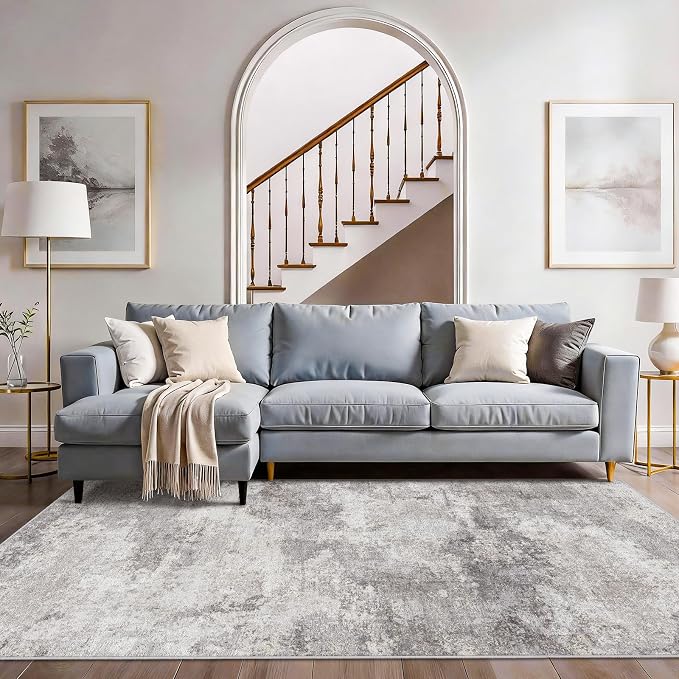 4x8 Rug Modern Abstract Wide Runners