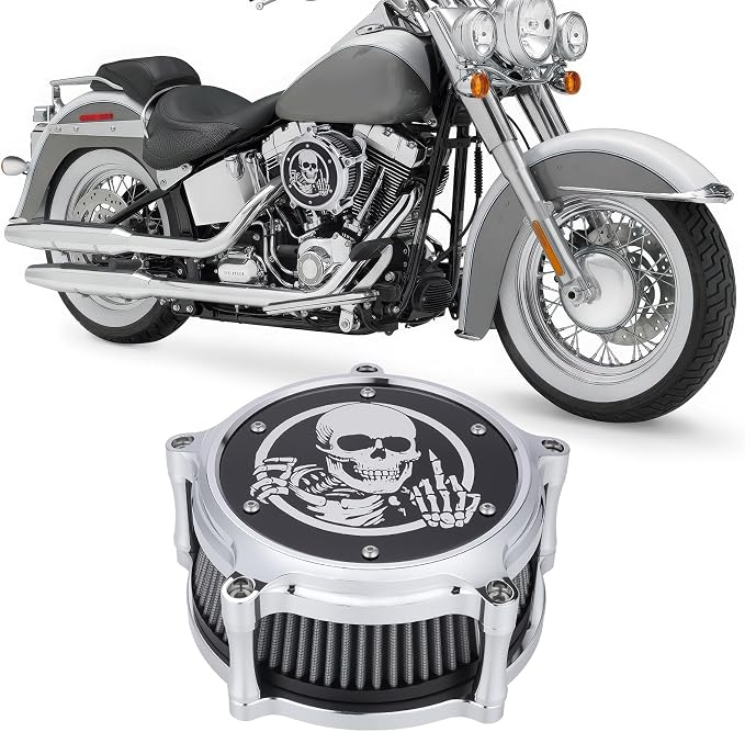 Motorcycle Air Cleaner Skull Style Air Filter