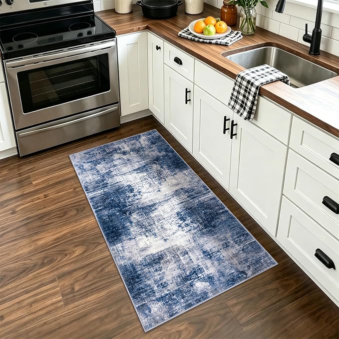 IOHOUZE Abstract Runner Rug 2x4 Ft Entryway Rugs Washable Door Mat Indoor