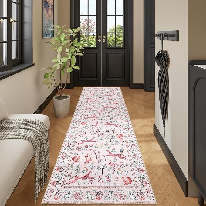 DUKINO 2x6 Rug for Hallway, Washable Kitchen Runner Rug