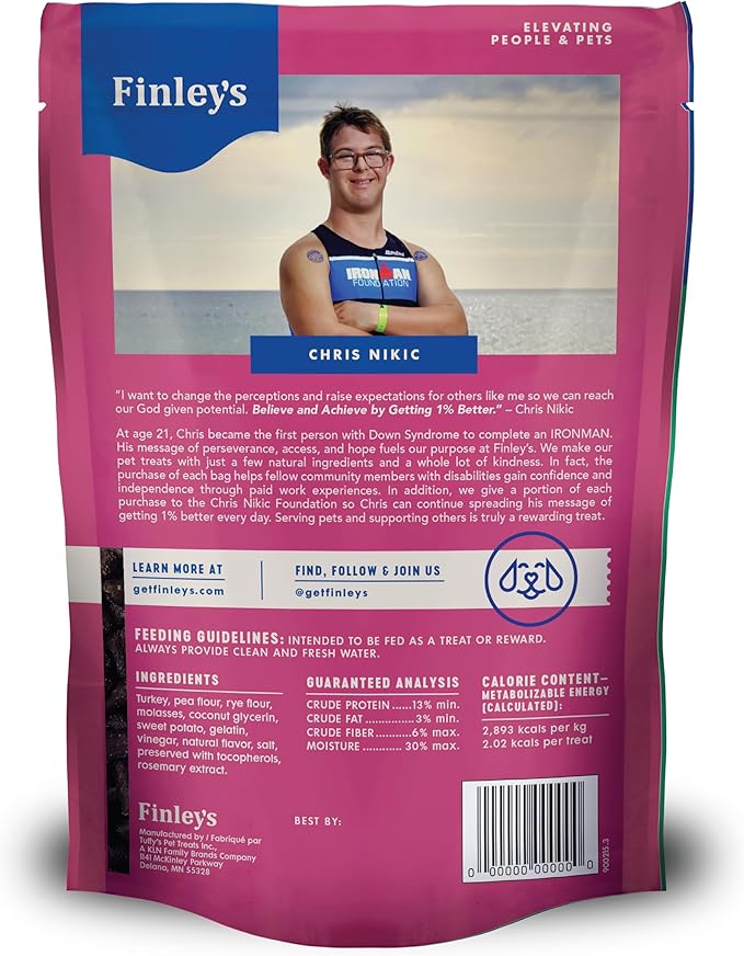 Finley's Training Treats for Puppies, Soft Turkey Dog Treats for All Dogs and Sizes, Limited Ingredient, Low Calories, 16oz, 1 Pack