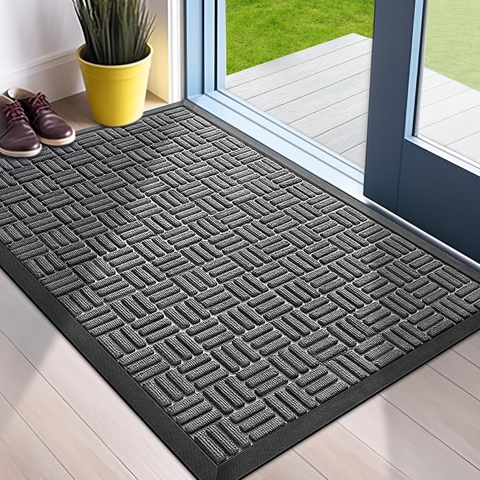 Mibao Front Door Mat, Heavy Duty Durable Welcome Mat