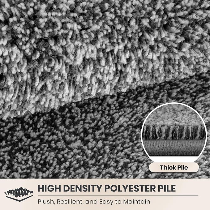 PURRUGS Dirt Trapping Door Mat 48" x 48", Non-Slip Machine Washable Entryway Rug