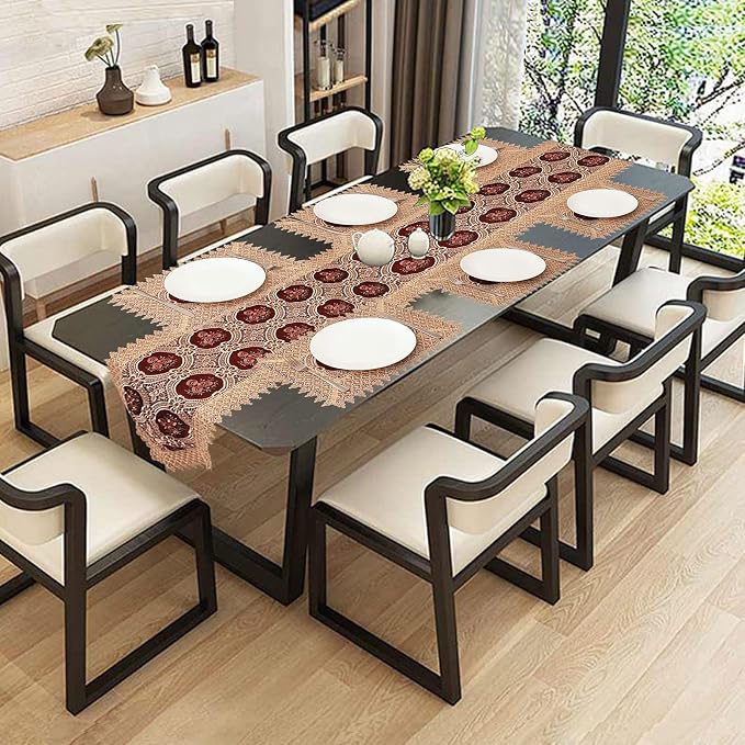Set of 4 Burgundy Lace Table Placemat Rectangular 12 × 18 Inch