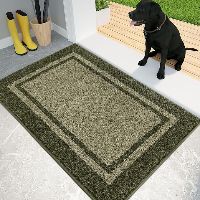 PURRUGS Dirt Trapping Door Mat 20" x 32", Non-Slip Machine Washable Entryway Rug