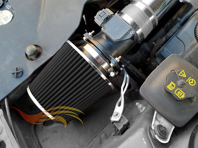 BLACK 3.5" 89 mm Inlet Narrow Air Cone Replacement Performance Washable