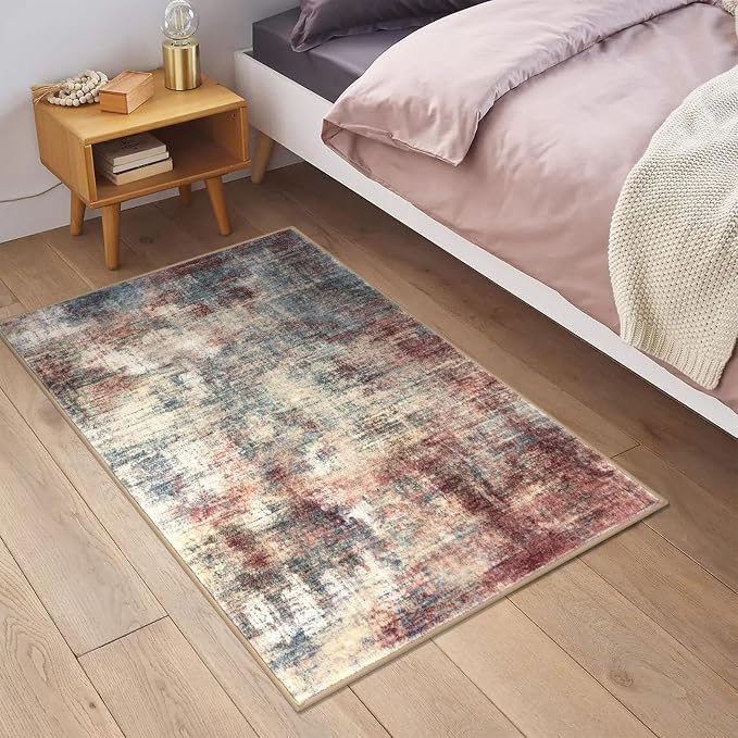 IOHOUZE Small Abstract Area Rug 2x3 Ft Entryway Rugs Washable Door Mat Indoor