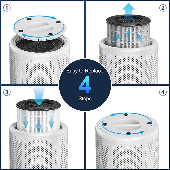 Tailulu D10 Replacement Filter, Air Purifier Filter
