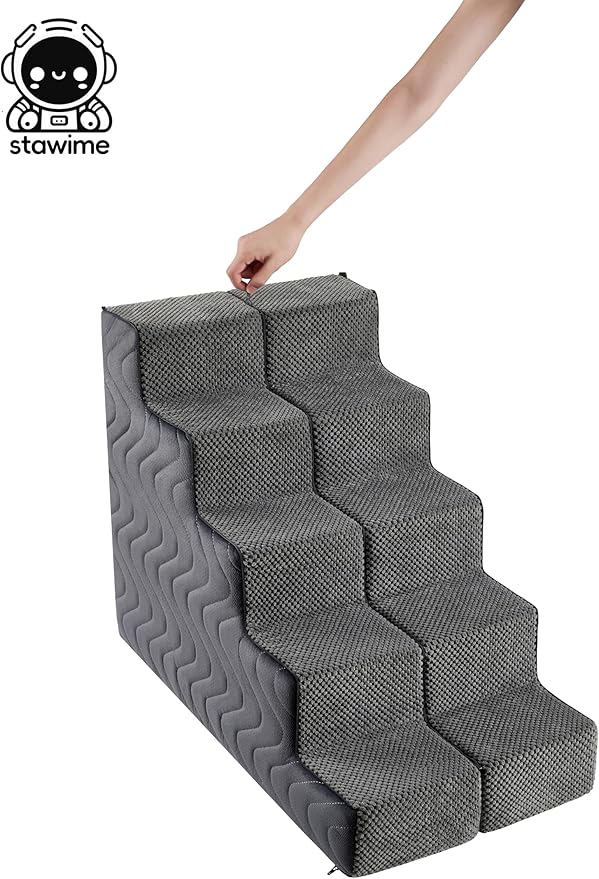 Dog Stairs for Bed, Dog Steps for High Bed, Pet Steps for Small Dogs and Cats, Non-Slip Balanced Pet Ramp Indoor
