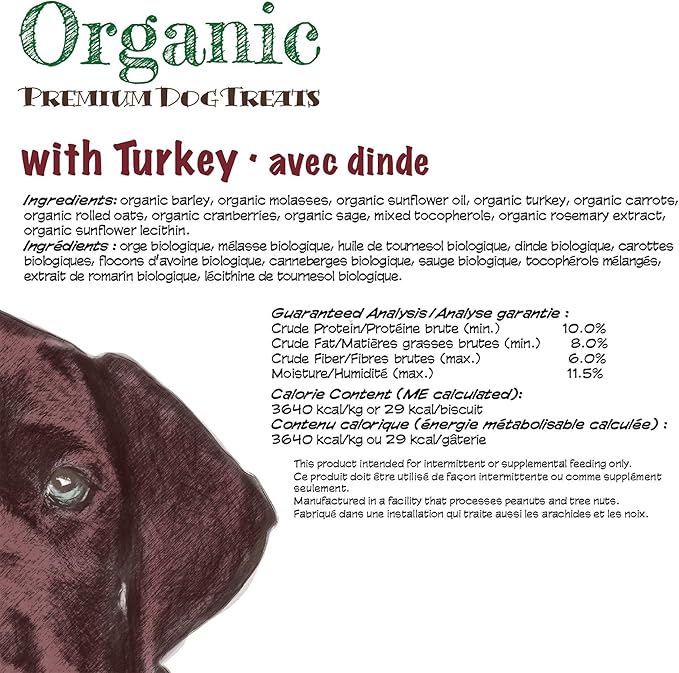 Darford Organic Premium Dog Treat - Turkey - 12 lb
