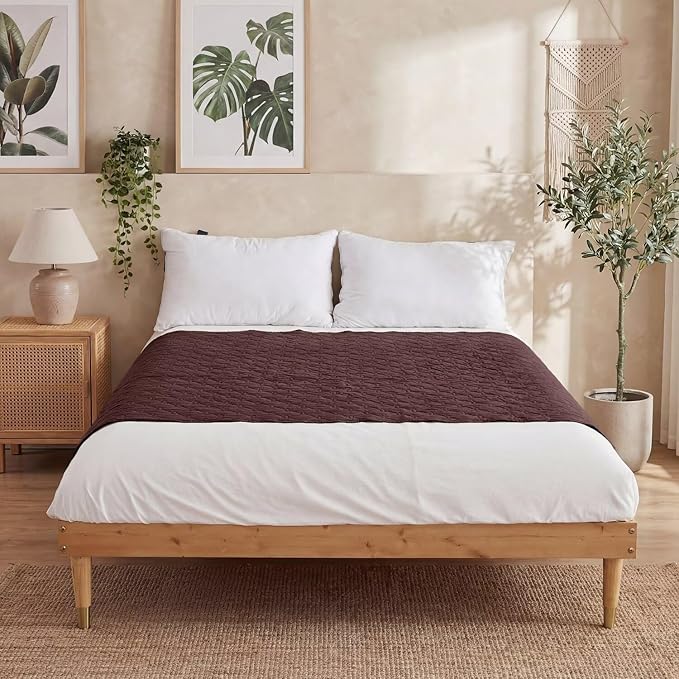 Waterproof Dog Bed Cover Pet Blanket Sofa Pet Bed Mat,Leak Proof Washable Incontinence Mattress Protectors,Suitable for People Who Cannot Take Care of Themselves,52x82 Inch Coffee