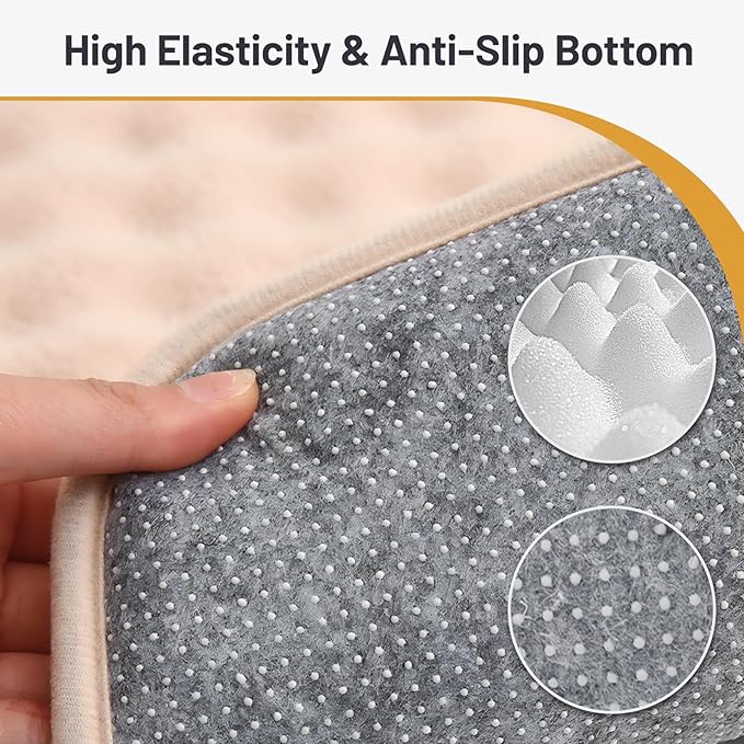 Dog Bed Mat, Soft Foam Dog Crate Pad for Small Medium Dogs, Stylish Bone-Shaped, Anti Slip & Washable Pet Floor Mat Puppy Bed for Crates, Kennel