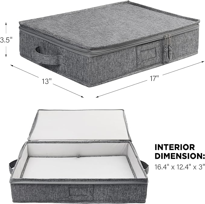 LotFancy Platter Storage Case, Hard Shell, China Storage Container