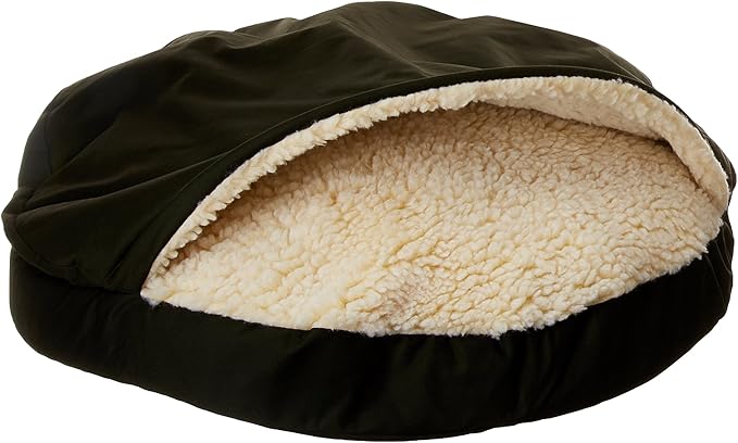 Snoozer Orthopedic Cozy Cave Pet Bed, Large, Olive