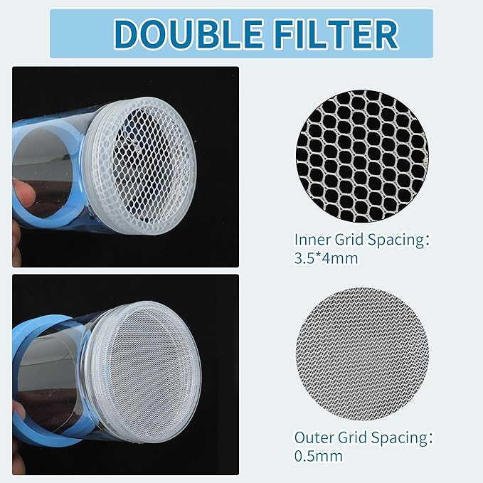 Suspensions Breeder Box, Floating Mesh Isolation Fish Tank Separator Set, Ideal for Aquatic Pets, Small, Blue, 1 Set