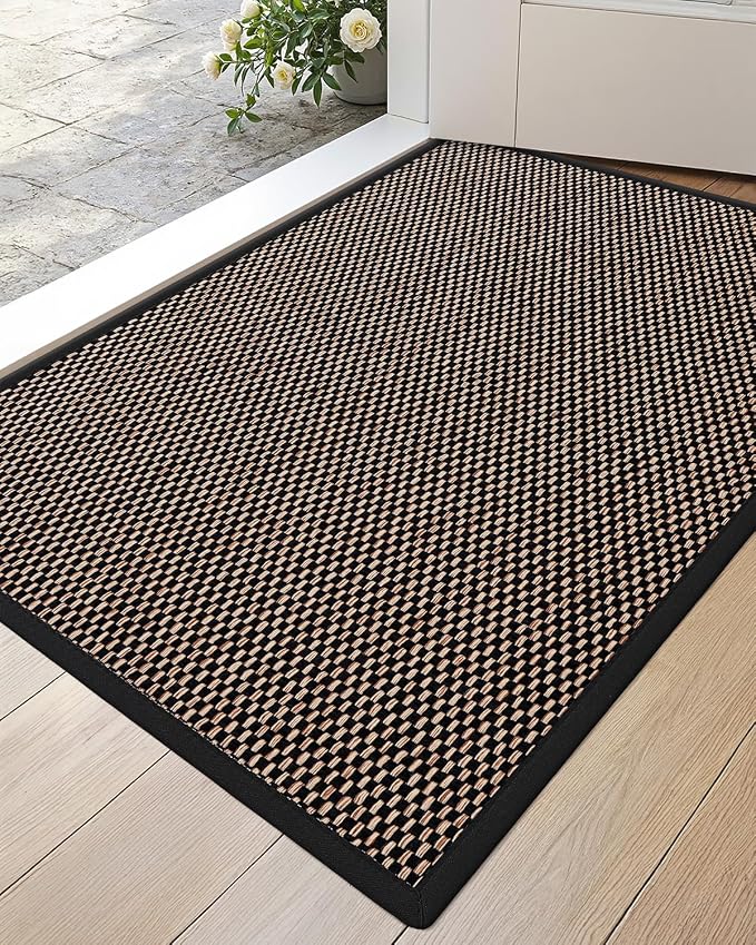 DEXI Ultra Thin Entryway Indoor Door Mat 24x36, Non Slip Rubber Backing Inside