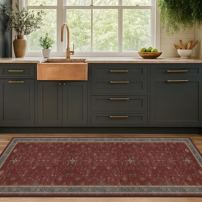 2x6 Turkish Kitchen Runner Rugs Non Skid Washable