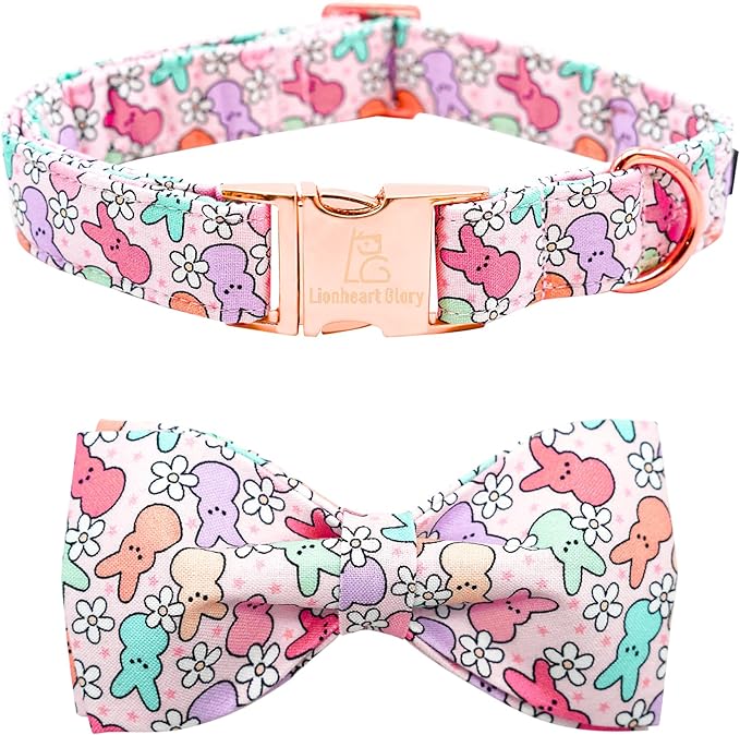 Lionheart Glory Easter Day Dog Collar with Bowtie for Large Dogs