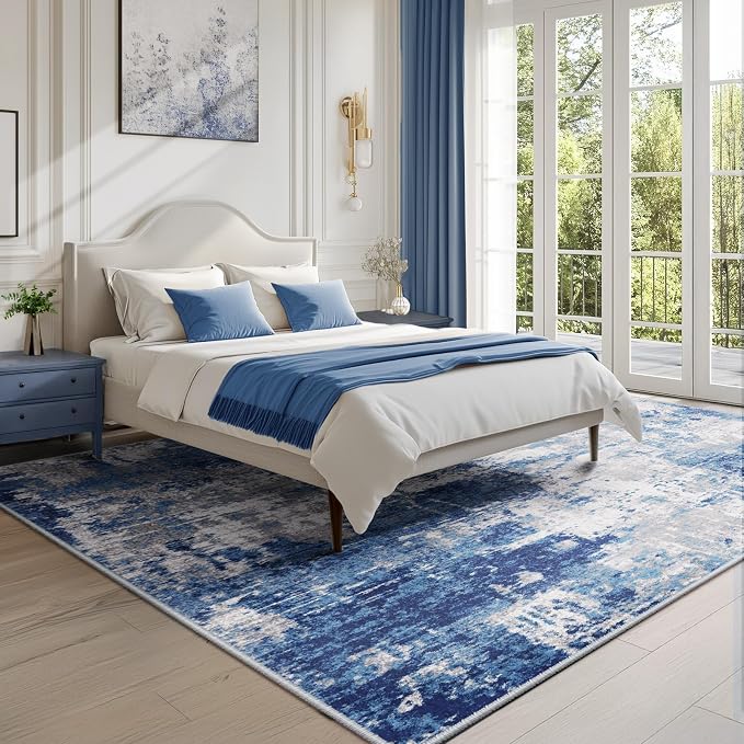 RELEANY Washable Area Rugs 6'x8' Non-Slip Modern Abstract Soft
