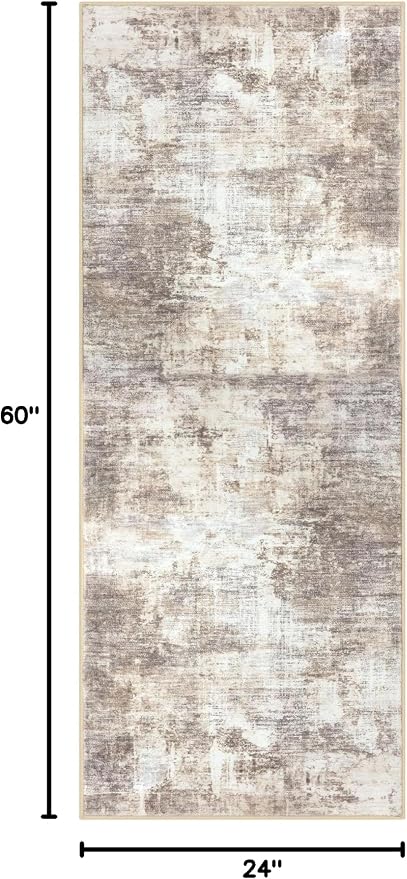 IOHOUZE Abstract Runner Rug 2x5 Ft Washable Runners