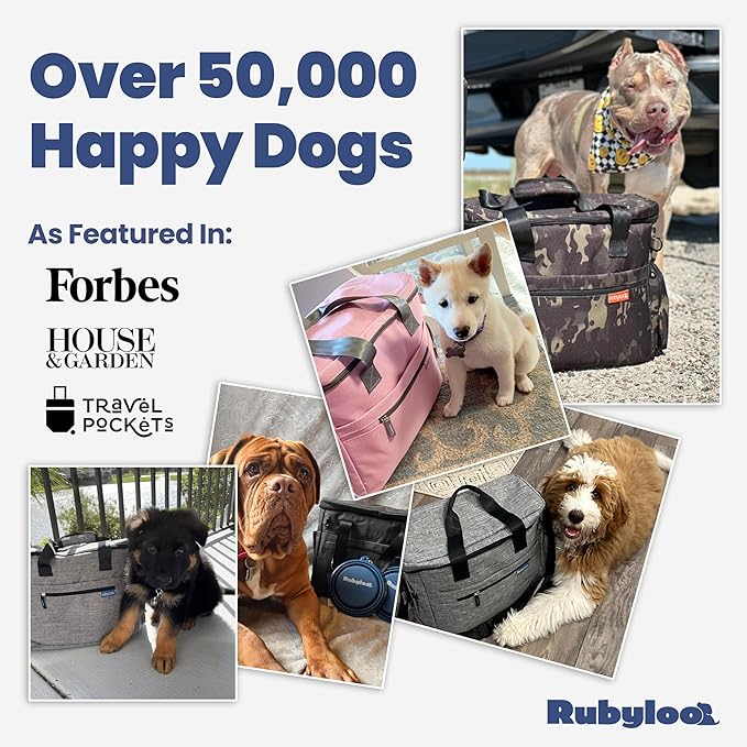 The Original Doggy Bag™ - Complete Dog Travel Bag for Supplies with 2 BPA-Free Travel Dog Bowls & 2 Pet Food Containers - Traveling Kit for Road Trips, Camping, Weekend Away or Doggy Gift: Charcoal